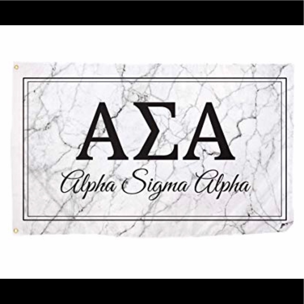 White Marble Alpha Sigma Alpha Flag